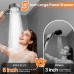 Shower Head and Hose with 18 Stage Filtration, 4 Spray Modes High Pressure Shower Heads, 5" Large Panel Bathroom Hard Water Shower Filter for 99% Residual Chlorine Remove